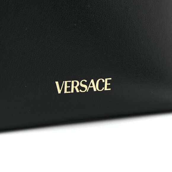 🎁 Versace Calfskin La Medusa Zip Around Lanyard Pouch - Picture 3 of 13
